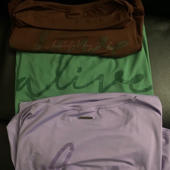 Gymshark Whitney oversized tee , buttery soft dri fit XL Lilac brown and green - Picture 4 of 4